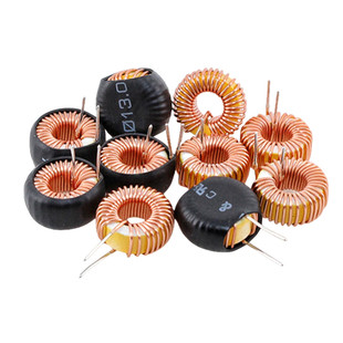 5026铁粉芯磁环电感100UH环形绕线黄白环电感滤波器 DC电源抗干扰