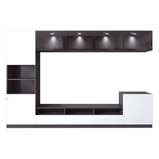 定制电视柜组合墙柜客厅多功能置物架背景墙一体玻璃门吊柜储物柜