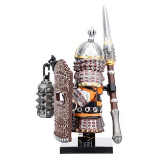 兼容乐高中古明朝铁浮屠士兵古代重甲战士第三方拼装积木人仔玩具