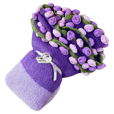 紫玫瑰花束毛毯子成品送女生闺蜜