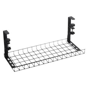 桌底收纳槽路由器排插置物架桌下电线理线器收纳架理线架收纳挂篮
