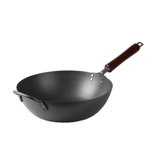 日本制原装进口吉川纯铁锅 极铁炒锅不易粘锅熟铁平底锅 无涂层