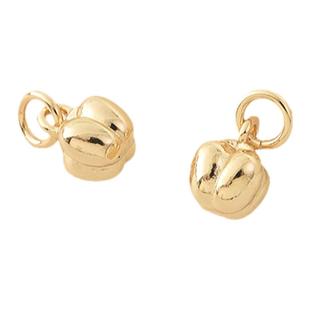 高保铜镀18K真金实心柿子吊坠手工diy手链挂件项链项坠银吊饰配件