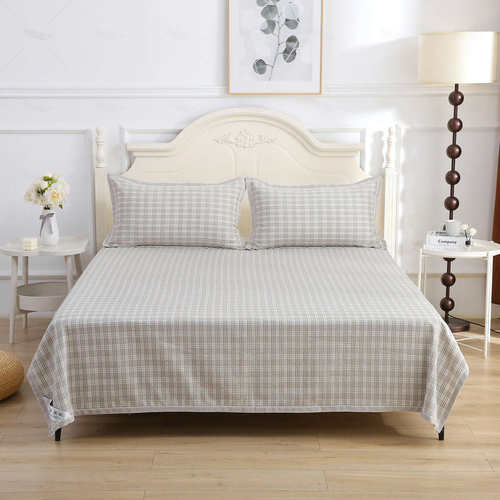 哈麻双鹤天然亚麻凉席加厚透气夏季麻棉混纺凉席1.5m/1.8米可水洗