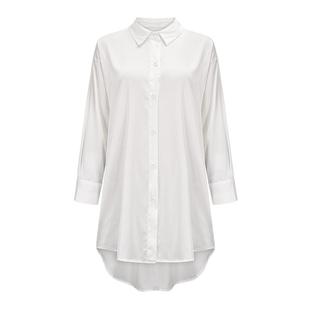 性感睡衣女夏天冰丝男友风衬衫裙春秋季中款长袖睡裙家居服薄ins