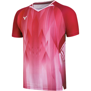 VICTOR胜利羽毛球服威克多男女款签约球员大赛运动短袖T恤T-60002