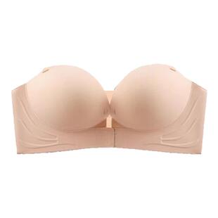 都市丽人无肩带内衣女防滑小胸聚拢显大抹胸2026新款前扣裹胸文胸