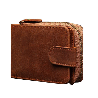 驾驶证复古真皮拉链卡包防盗刷