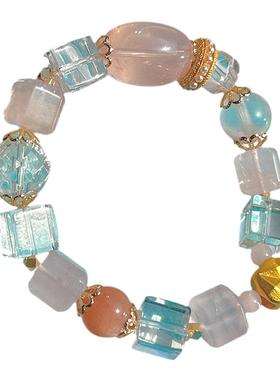 天然水晶不规则原石手串手链