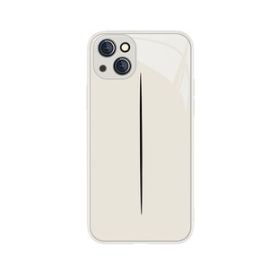适用苹果14promax手机壳15pro空间感iPhone13极简风xsmax简约xr情侣12mini线条11pro玻璃8plus高级感7p镜面6s