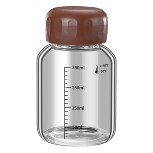 胖胖杯高硼硅玻璃杯豆浆杯便携水杯女高颜值刻度杯耐高温牛奶杯子