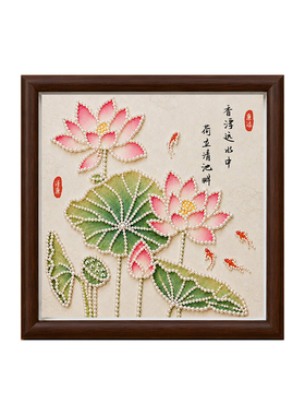 清廉廉洁主题活动DIY珍珠画
