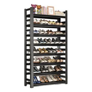 家用钢制鞋架门口落地多层置物架铁艺简易收纳架玄关入户门后鞋柜