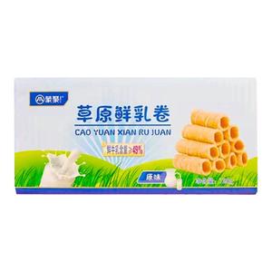 蒙辉聚草原鲜乳卷官方原味芝士味巧脆卷牛奶鲜奶点心老式鸡蛋卷酥