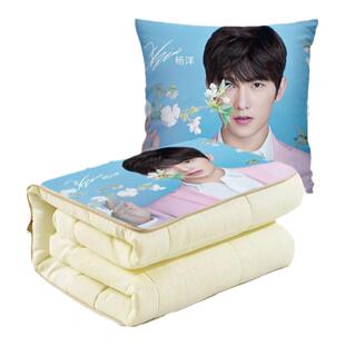 抱枕定制diy可印照片logo空调被子两用抱枕毯来图定做礼物靠枕垫