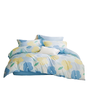 罗莱生活LOVO乐蜗床品四件套全棉纯棉秋冬套件床单床笠宿舍三件套