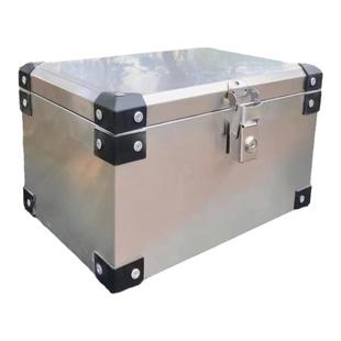 后备箱304不锈钢电动电瓶摩托车尾箱加厚通用外卖储物工具大容量