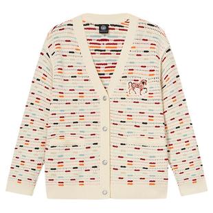 PALLADIUM帕拉丁新年系列马年限定女款条纹休闲开襟毛衫1912842