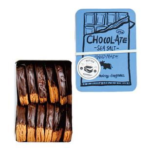 宿咕海盐巧克力饼干手工小吃休闲酥脆茶点食品零食下午茶点心铁盒