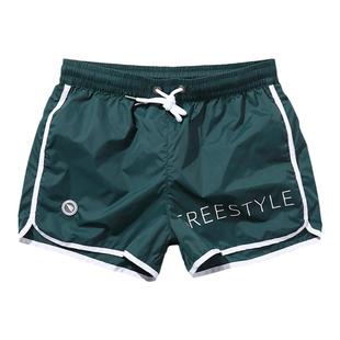 泳裤男士 双层防尴尬游泳裤海边冲浪玩水平角泳衣 带罩杯显大短裤