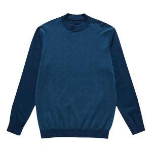 鹿王【精纺】羊绒衫男士半高领交织套头衫保暖简约纯色春秋冬新款