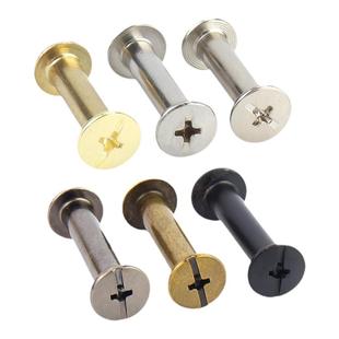 304不锈钢平头子母钉对锁螺丝账本铆钉菜谱对接扣钉螺母M2M3M