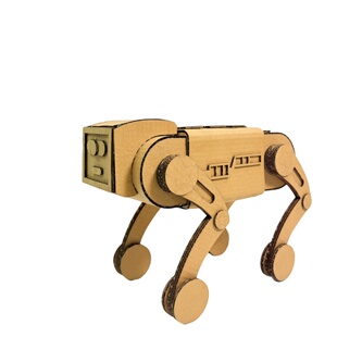 行走机器狗模型手工制作材料包科技军事爱国主题科学废旧纸板利用