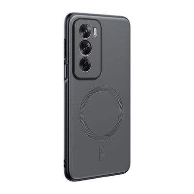 适用opporeno12/12pro磁吸皮质壳