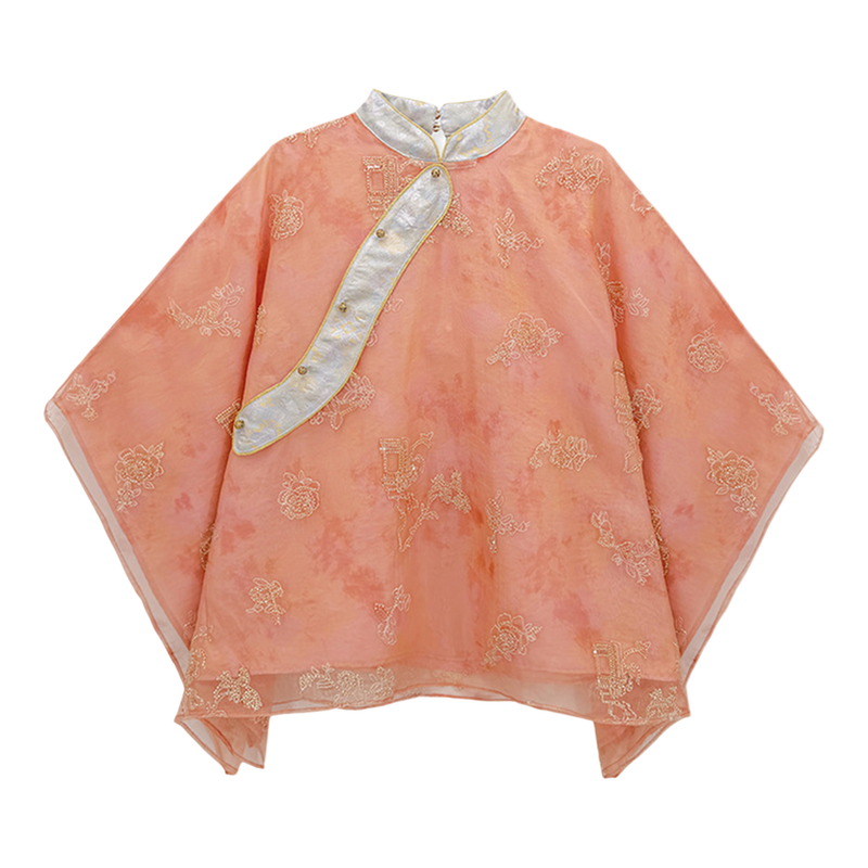 新中式斜襟春夏透肤汉服上衣