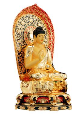 信扬纯铜彩绘药师七佛桌面摆件