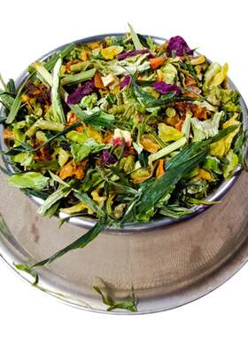 天然综合什锦果蔬菜干龙猫兔子荷兰猪豚鼠磨牙零食花草粮食1000克