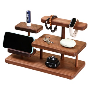 木质桌上置物架手机香水杯子护肤品木制收纳架家居实木陈列展示架