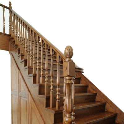 厂家直销实木楼梯订做别墅跃层阁楼栏杆木扶手飘窗阳台护栏踏步板