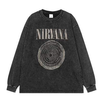 Nirvana复古落肩美式宽松摇滚T恤