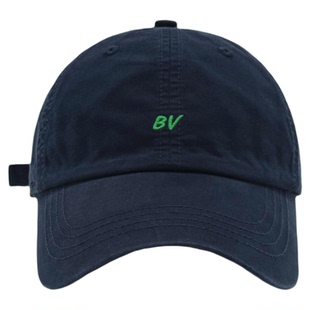 韩版简约百搭小字母BV刺绣软顶棒球帽男女春夏季显脸小遮阳鸭舌帽