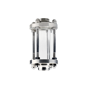 304不锈钢焊接管道视镜卫生级对焊玻璃筒视盅保护罩直通观察视窗