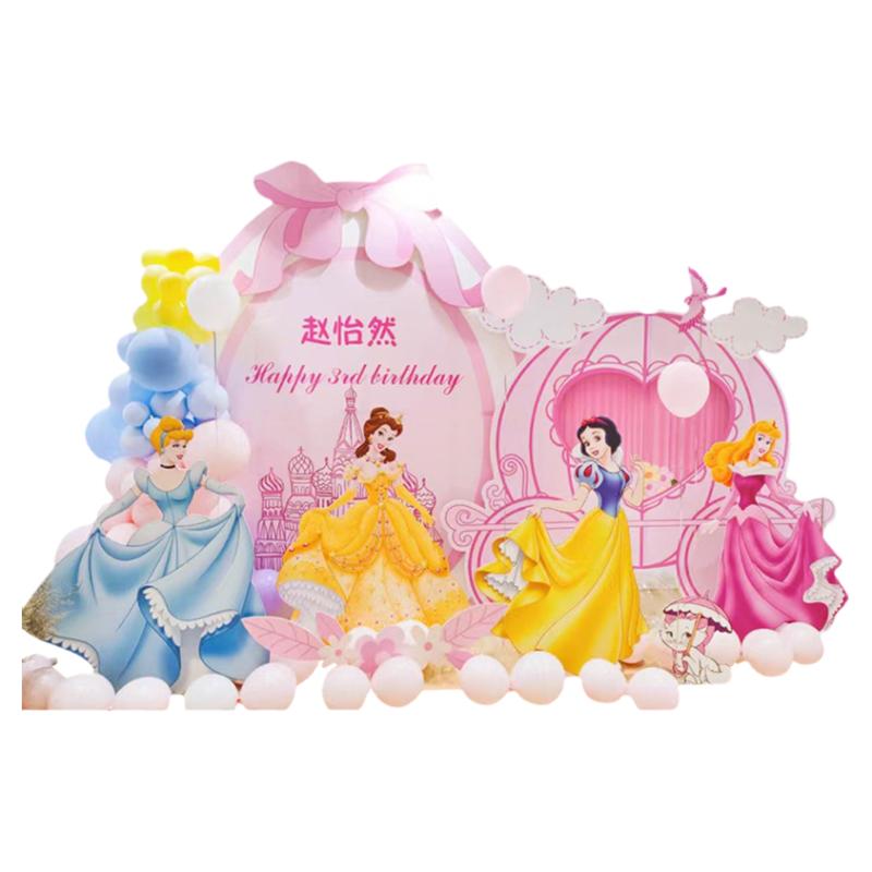顺丰包邮白雪公主生日会气球kt板