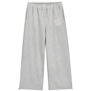 kleesier韩国直邮正品刺绣樱桃字母直筒运动休闲裤简约百搭卫裤