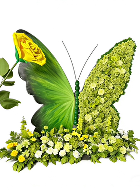 求婚订婚生日美陈蝴蝶绢花造景花