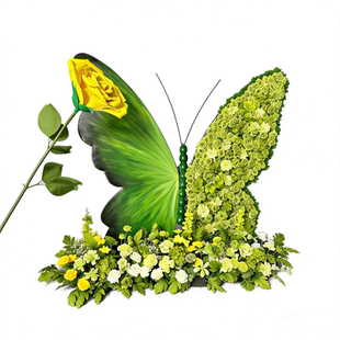 酒店生日派对仿真蝴蝶绢花造景求婚布置餐厅打卡巨型美陈蝴蝶花艺