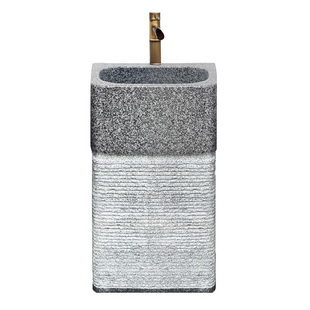 石头洗手盆户外原石台盆别墅庭院子花园立柱式洗手池室外一体水槽