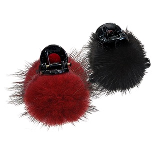 过渡期发夹女后脑勺短发半扎发量少小号毛绒抓夹高级感发卡鲨鱼夹