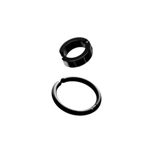 KANSAI黑色两件套耳夹女无耳洞嘻哈潮酷新款耳骨夹男小众夏天耳饰