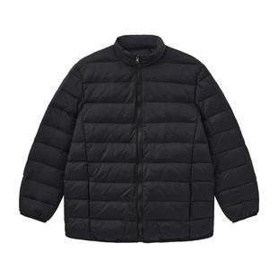 中老年人爸爸装内胆男士冬季短款胖子加厚防寒加肥加大码穿羽绒服