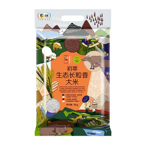 中粮初萃生态长粒香米东北米有嚼劲油亮自然清香袋装