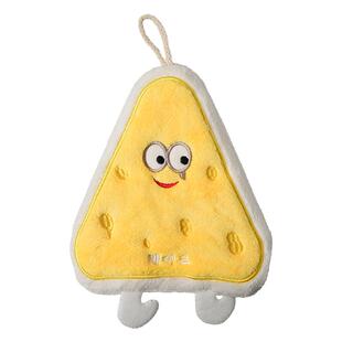 舍里擦手巾挂式卡通可爱加厚吸水珊瑚绒毛巾厨房擦手速干抹布手帕