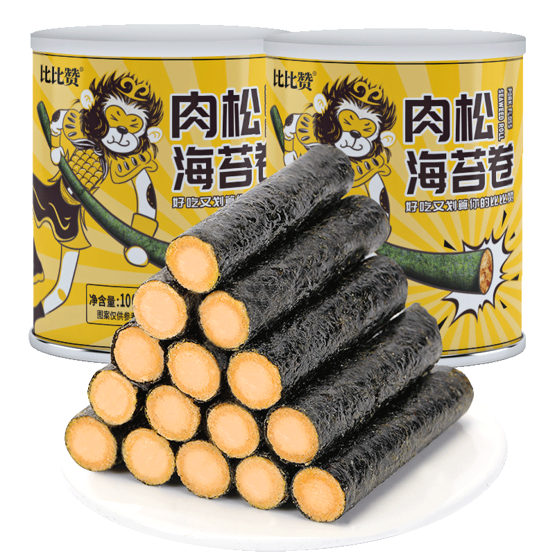 比比赞肉松味海苔卷104根