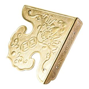 昊天斋中式铜包角仿古护角实木家具门老箱子角片角花装饰铜角边