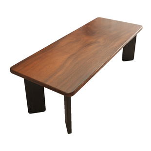 胡桃木实木餐桌长方形家用餐厅吃饭桌椅组合客厅原木茶桌书桌一体