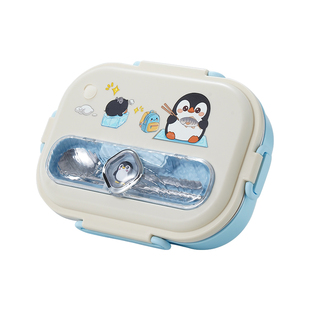 316不锈钢保温饭盒男孩一年级小学生上学专用餐盘儿童分格便当盒